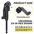thumbnail image 6 of 17-Piece Flexible Drill Bit Extension Set with 105° Right Angle Attachments, 90° Screwdriver, and Drill Holders, 6 of 10