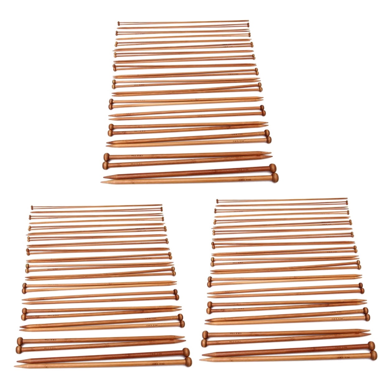 FOMIYES 108-Piece Knitting Needles Set Carbonized Chocolate Color for Knitters and Crochet Enthusiasts