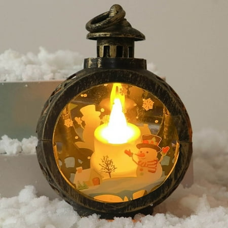 

XOAIHY Christmas Lantern Decorations for Home Candlestick LED Night Light Santa Claus Snowman Christmas Decorations Indoor Desktop Decor Ornaments
