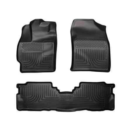Husky Liners 98911 Weatherbeater Floor Mats Fit 2012-2017 Toyota Prius V - Front/2nd Seat - Black