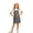 AB56 Black, variant on Bainana Kids Girls Sleeveless Plaid Printed Overalls Dress With Pocket Comfortable Casual Child Suspender Dress For Outdoor Play Size 4-5 Years Black