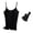 Black, variant on Women's Maternity Nursing Tank Tops with Built in Bra for Breastfeeding Camisoles Shirt Round Neck Strappy Top