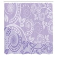 thumbnail image 2 of Ambesonne Swirls Shower Curtain, Curlicue Antique Form Floral, 69"Wx75"L, Lavender Violet, 2 of 4