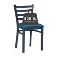 thumbnail image 6 of Linon Belmar Metal Dining Side Chairs, Set of 2, Black and Green Faux Leather, 6 of 8