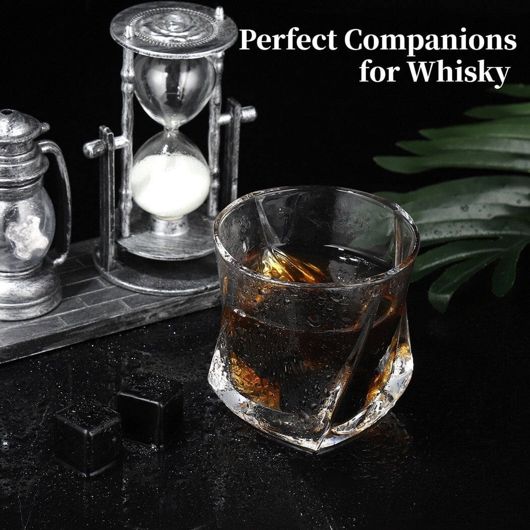 6PCS Whiskey Stones, Chilling Stones with Velvet Pouch
