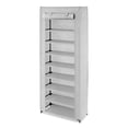 thumbnail image 2 of Whitmor Spacemaker Storage Rack with Fabric Cover, Space-Saving Shoe & Garment Shelf, 9-Tiers, Gray, 2 of 5