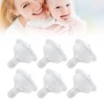 thumbnail image 1 of Paquete de 6 Tetinas de Repuesto de Silicona para Bebé Sabor Natural Boca Ancha Tetinas Universales de Repuesto para Biberón de Bebé Recién Nacido de 0 a 6 Meses de Edad, 1 of 8