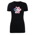 thumbnail image 2 of American Flag Dog Paw, Women's Graphic T-shirts, 4th of July T-shirts - Black MH200WPATRIOT S4 3XL, 2 of 3