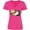 Hot Pink, variant on Cute Long Haired Guinea Pig Women's V-Neck T-Shirt