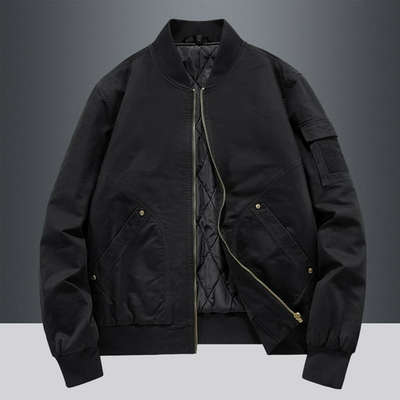 Maoxin Mens Jacket Men's Stitching Drawstring Hooded Slim Fashion Jacket Coat Outwear Plus Size Jacket for Men , Black , M