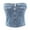 Light Blue, variant on Lovskoo 2024 Women's Denim Corset Crop Top Button Front Strapless Tube Sleeveless Bandeau Bustier Top Light Blue L