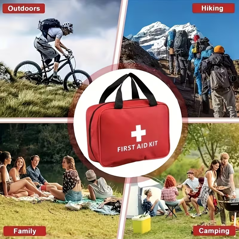 140-Piece All-Purpose First Aid Kit, Portable Emergency Medical Kit For Home, Car, Office,School, Travel, Outdoor Camping & Hiking Survival Supplies