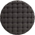 thumbnail image 3 of Weston Home 42" Round Tufted Cocktail Ottoman, Dark Gray Linen, 3 of 3