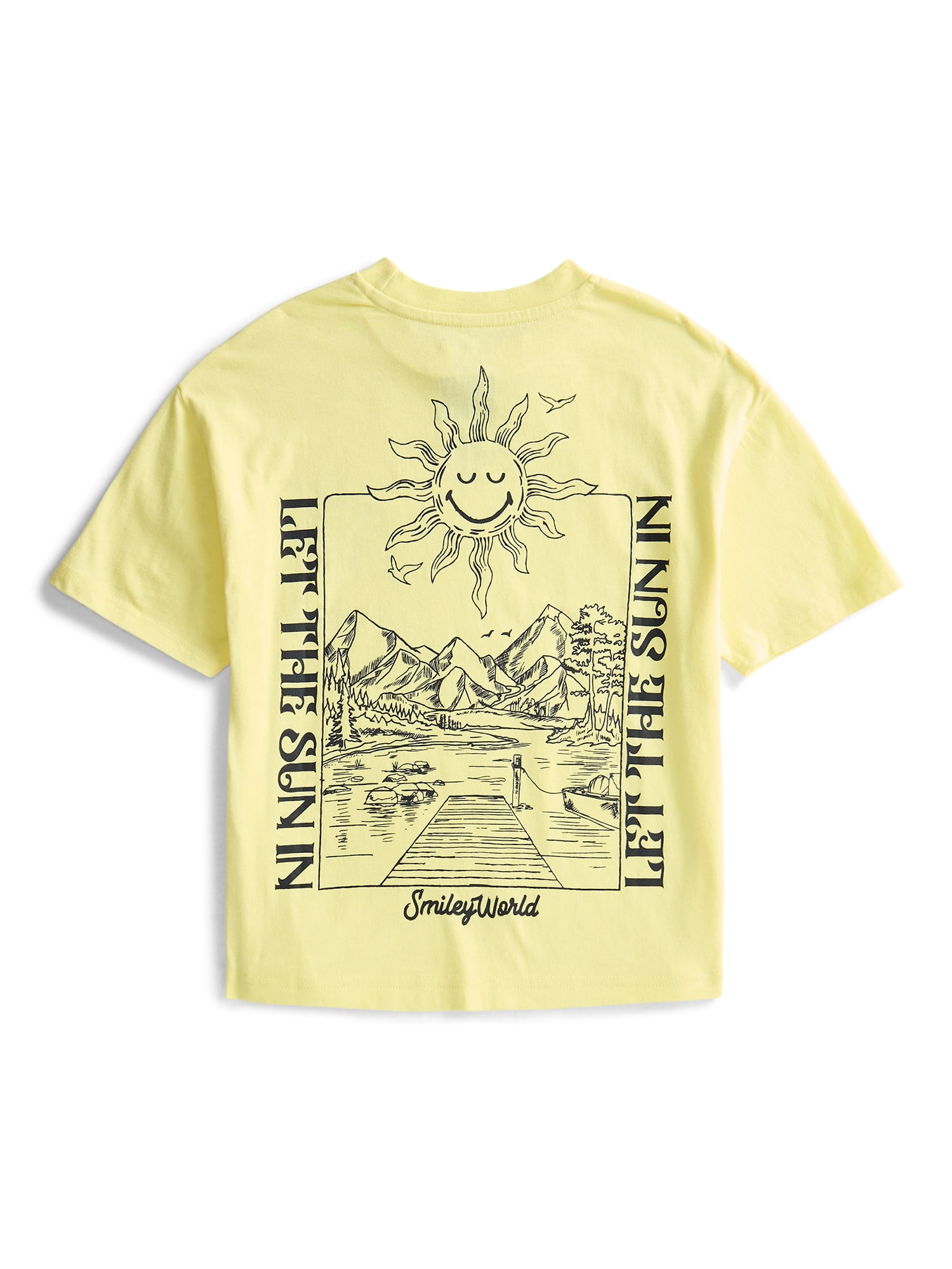 SmileyWorld Boys Cotton Neon Graphic Tee with Short Sleeves, Sizes XS-2XL
