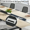 thumbnail image 6 of Tribesigns 8FT Large Conference Table, 94.49L x 47.24W x 29.53H Inches Large Meeting Table, Light Walnut, 6 of 6