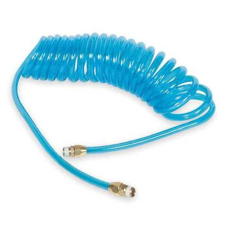 Poly Air Hose - SPEEDAIRE Coiled Air Hose,1/4 In ID x 15 Ft,Poly 1VEJ9