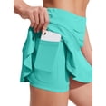 thumbnail image 3 of Weardear Short Skirts for Women with Pockets Mesh Ruffle Patchwork High Waisted Breathable Athletic Tennis Skirts, 3 of 6