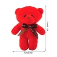 thumbnail image 3 of Stuffed Animals PP Cotton Material Little Bear Doll Design Key Ring Kids Gifts Useful Key Chain for Backpack Phone Key Cross-bag Red, 3 of 6