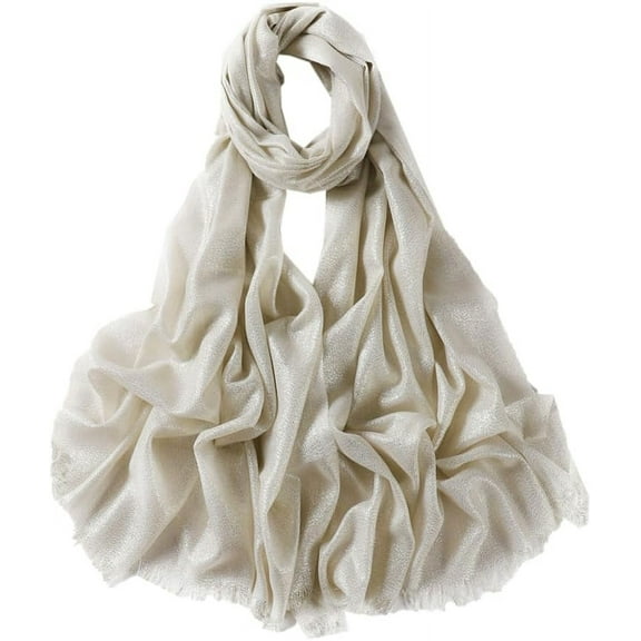 YooGuoGuo Sparkling Scarf for Women Silk Fashion Scarf Scarves for Women Lightweight Pashmina Shawl Wraps Party Bridal Wedding