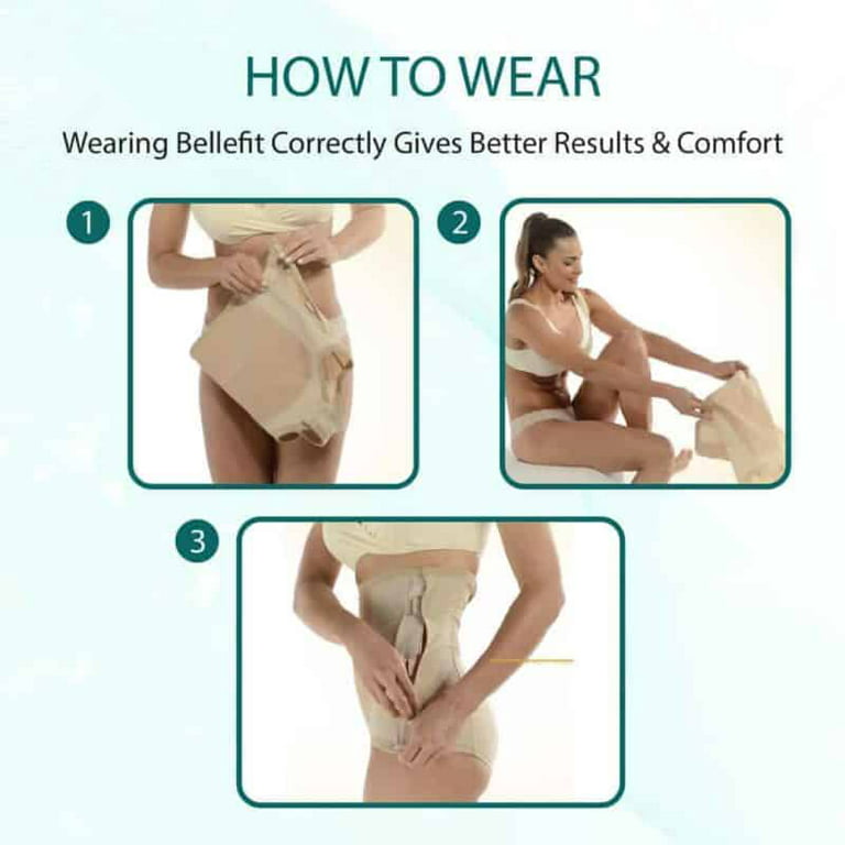 Bellefit Postpartum Compression Tummy Control Body Shaper Girdle with  Zipper, Belly Band Corset 