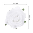thumbnail image 2 of Uxcell 8 Pcs Clips de Cabello de Rosa de 4 Pulgadas, Pines de Flor, Broche de Flor para Mujeres, Accesorios para el Cabello, Blanco, 2 of 5