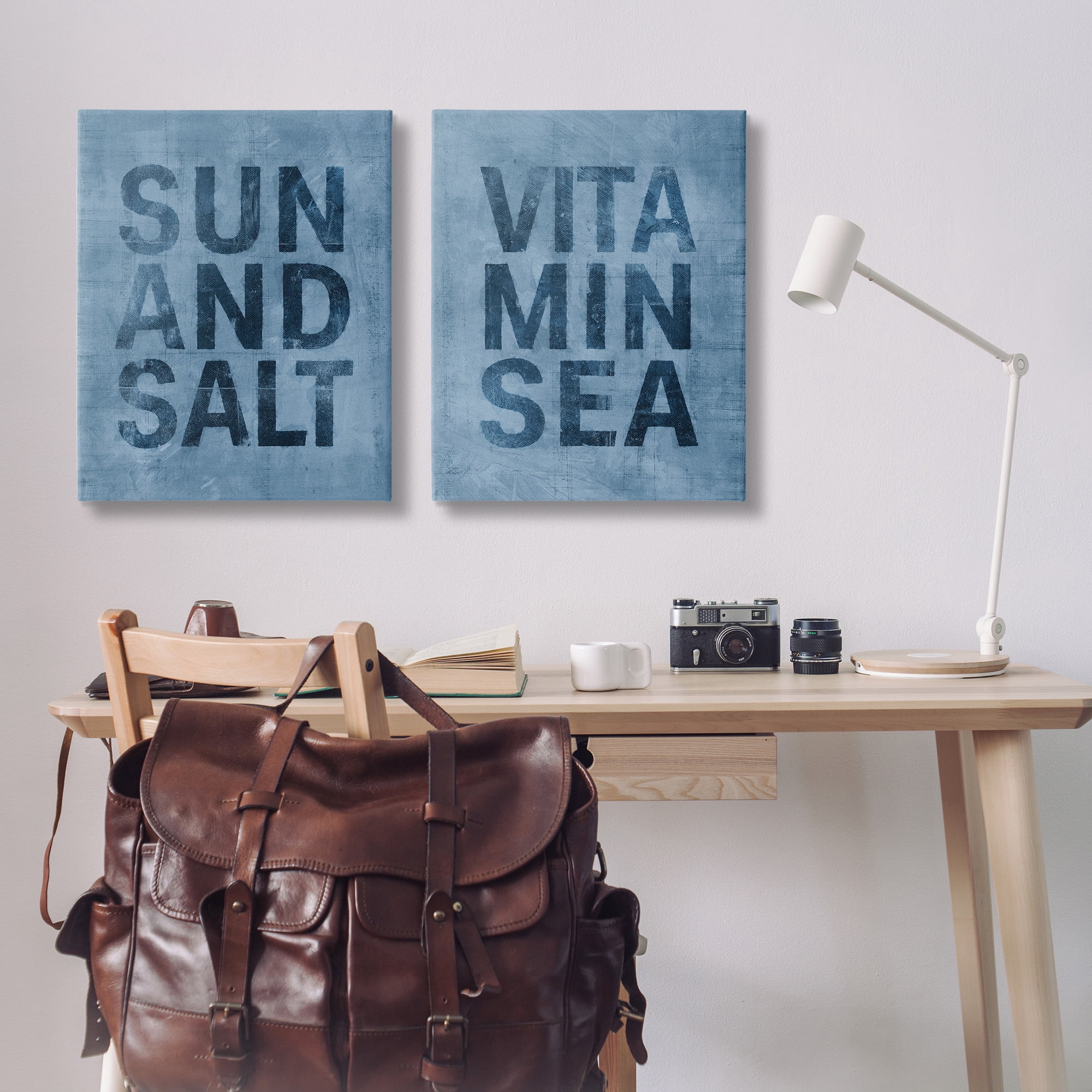 Stupell Industries Summer Beachy Phrases Nature Painting Gallery Wrapped Canvas Art Print Wall Art, 24 x 30, Set of 2