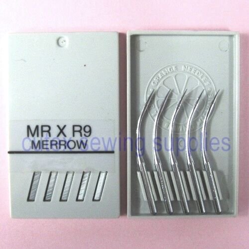 10 Orange MRXR9, 60M Curved MERROW Overlock Serger Needles Walmart