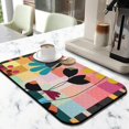 thumbnail image 2 of 2 Pack Washable Rubber Daisy Cute Floral Dish Drying Mats for Kitchen Counter Home Large Coffee Bar Pad Accessories and Decor for Utensils Stemware (2pcs 19.5''x12''), 2 of 6