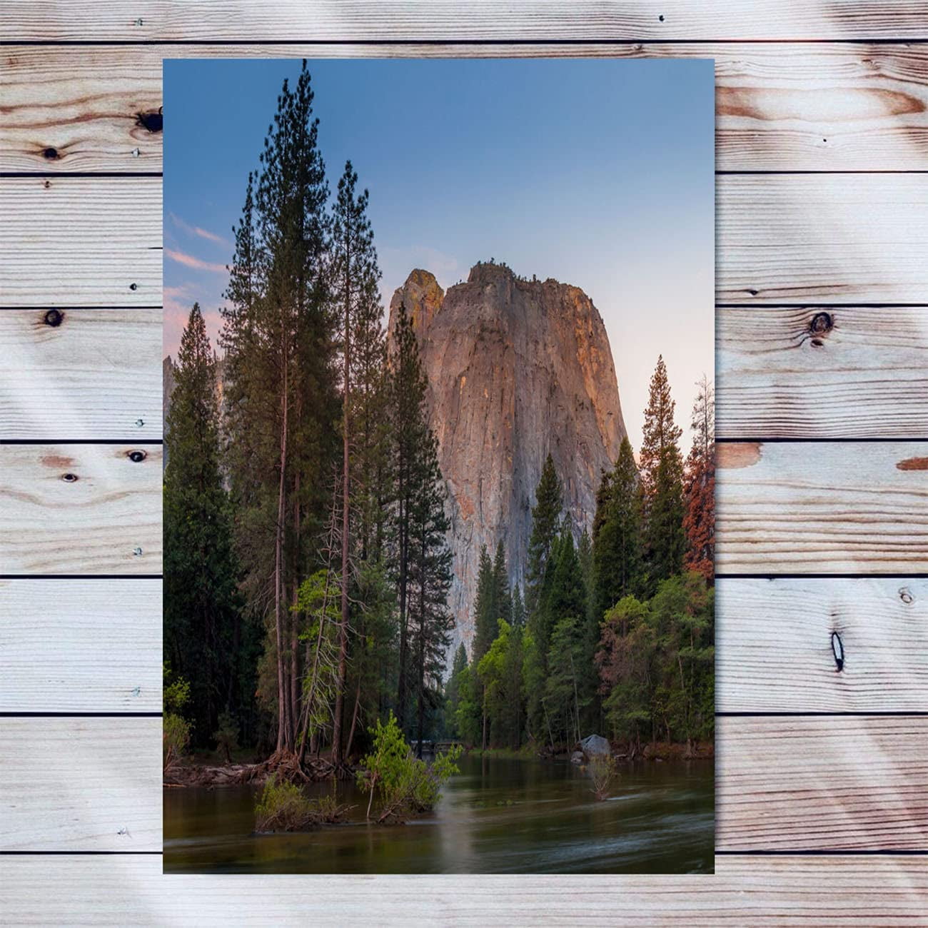 Yosemite Canvas Wall Art Artwork Wooden Frame Painting Yosemite S Merced River Landscape Nature