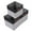 Black, variant on Unique Bargains Storage Cube Fabric Storage Bin with Handles Gray 11.8*11.8*11.8in