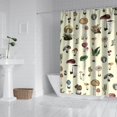 thumbnail image 2 of Colorful Mushroom Frog Black Pattern Shower Curtain 72"x84" ,Bathroom Decorative Shower Curtains Set with 12 Hooks,Modern Waterproof Washable Shower Curtain, 2 of 6