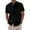 Black, variant on Baqcunre Mens Shirts Mens Spring And Summer Solid Color With Pocket And Lapels And Half Buttoned Short Sleeved Shirts Linen Shirts For Men Tops For Men Army Green L