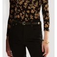 thumbnail image 3 of Ralph Lauren Women's Floral Surplice Stretch Jersey Top Black Size X-Large, 3 of 3