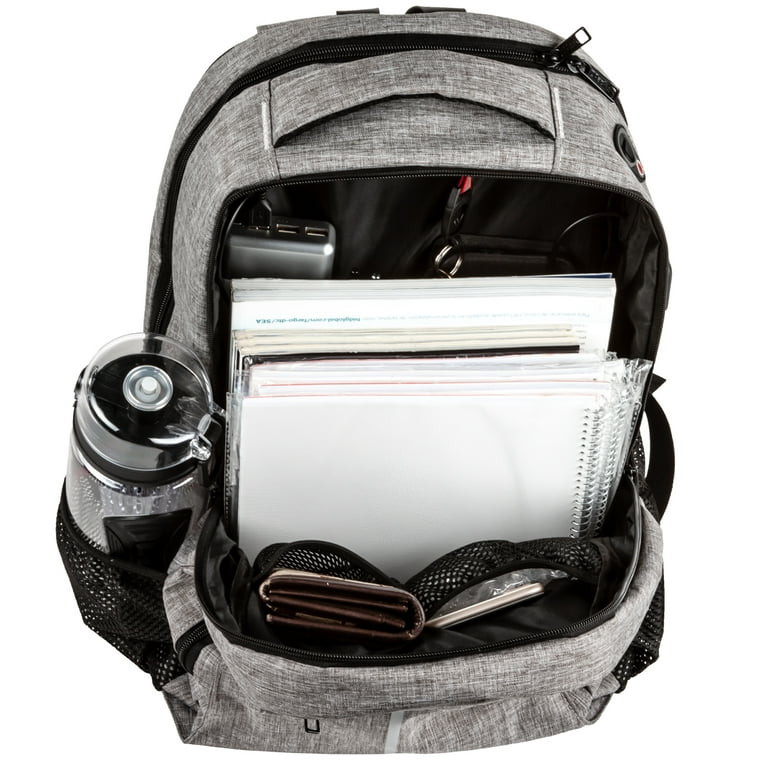 anti-theft rfid blocking laptop backpacks Opack Anti-Theft Laptop Backpack with USB Charging Port and Rfid Protection Gray, Adult Unisex, Size: One size, Black