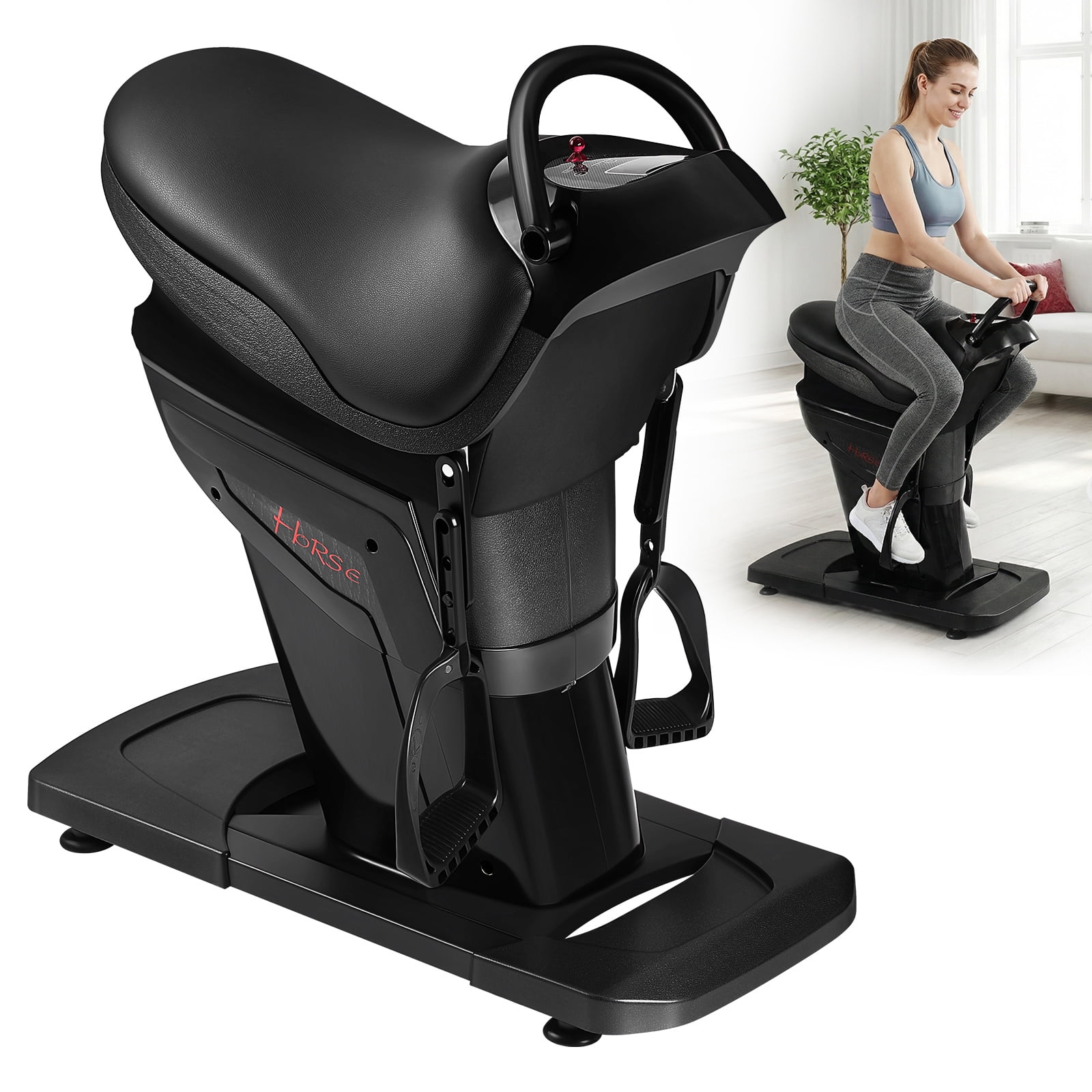 COOPHYA Electric Horse Riding Machine, Simulation Riding Fitness Exercise Equipment, 771 lbs Capacity for Waist, Legs & Hips Workout, US Plug