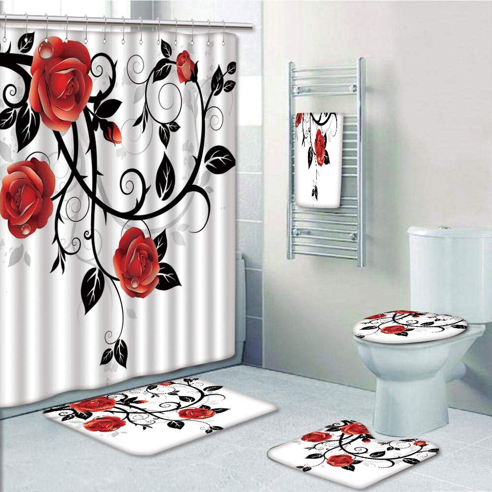 PRTAU Ornate Swirling Branches with Roses Garden Floral Gothic Grunge