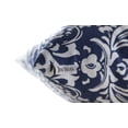 thumbnail image 3 of TreeWool (Pack of 2) Damask Accent Decorative Cotton Throw Pillow Covers (22 x 22 Inches, Navy Blue), 3 of 6