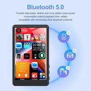 80GB Mp3 Player with Bluetooth, 4.0 in Full Touchscreen Mp4 Player, Voice Recorder, Portable HiFi Sound Mp3 Music Player with Earphones, Built-in HD Speaker, Black