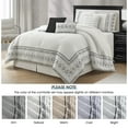 thumbnail image 3 of Lanco 7 Piece White Black Comforter Set, California King Size Clip & Microfiber Print Bedding Set, All Season Geometric Bedding, Matching Pillows , Shams , Bed Skirt, 3 of 7