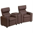 thumbnail image 3 of Kid's Brown LeatherSoft Theater Seating with Storage Console, 3 of 3