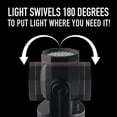 thumbnail image 3 of Bell + Howell Bionic Black 1 Piece 1000 Lumen Rechargeable Portable Swivel LED Work Light, 3 of 6