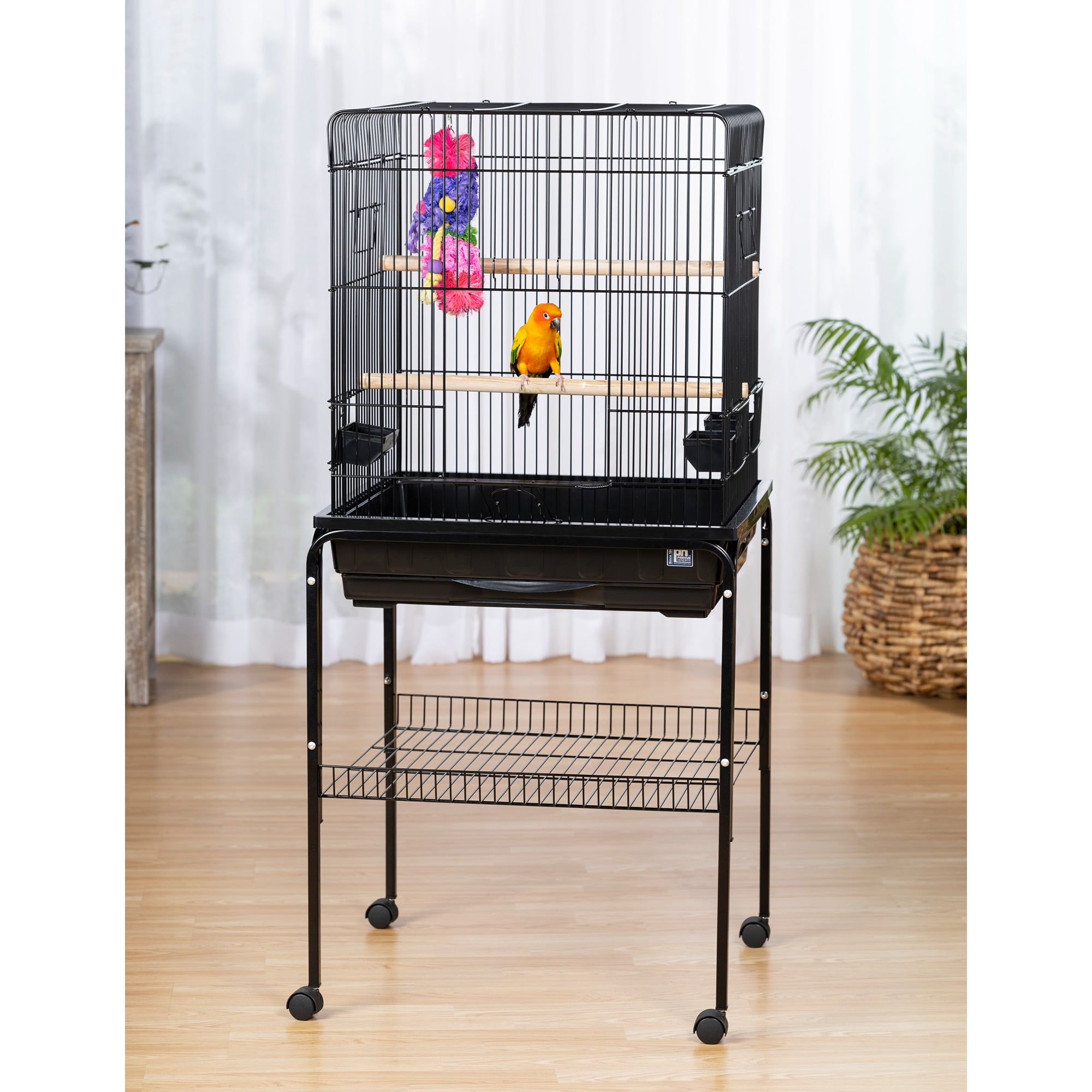 Prevue Pet Products Parrot Bird Cage - Black SP25217B/B