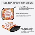 thumbnail image 3 of Yayeee Oven Mitts and Pot Holder Set of 2 Heat Resistant Kitchen Gloves Baking Hot Pad, Leaves Pattern, 3 of 5