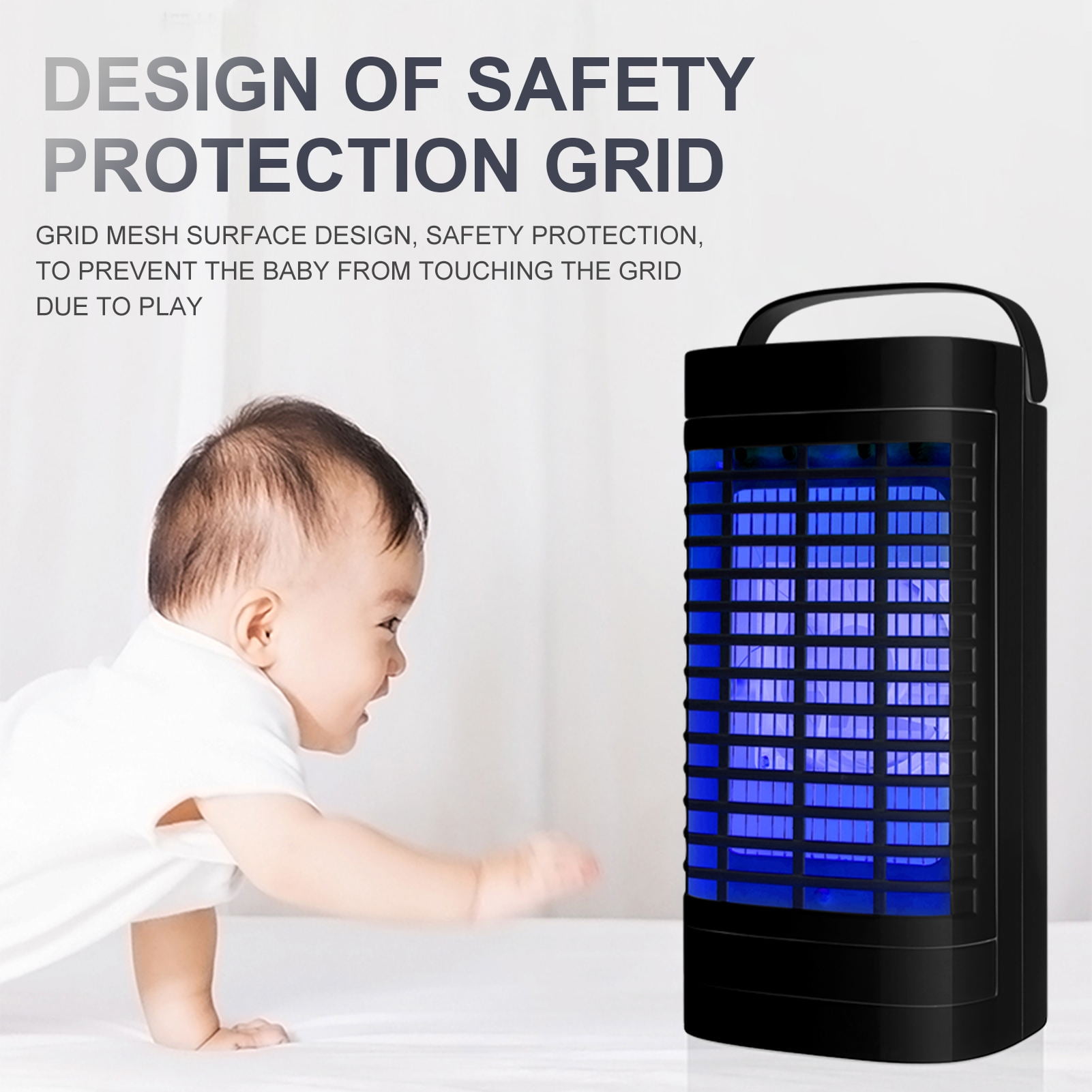 Camkey Bug Zapper Black Hanging Electronic Insect Killer With Mosquito lamp for Indoor Home Bedroom, Kitchen, Office