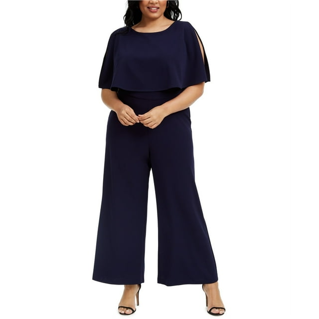 Connected Apparel Combinaison Unie pour Femmes, Bleu, Grande Taille, 18W