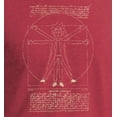 thumbnail image 2 of Rick T-Shirt Leonardo da Vinci Vitruvian Shirt Heather Red L, 2 of 3
