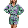 thumbnail image 1 of Liacowi Women Juniors Summer 2 Pieces Outfits Casual Long Sleeves Shirt and Shorts Set Beach Holiday Matching Clothes Sweatsuit, 1 of 7