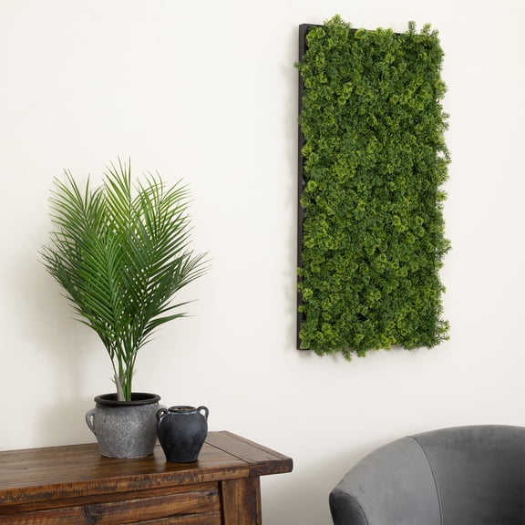 Nearly Natural Irish Meadow Framed Artificial Living Wall Panel - 40"