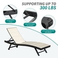 thumbnail image 4 of TOTAL Outdoor Lounge Chairs Set of 2, Aluminum Wicker Outdoor Chaise Lounge Chairs with 4 Adjustable Positions, Perfect for Patio, Beach, Yard, Deck, Poolside, 4 of 9