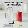 thumbnail image 4 of Impresserve 12oz Highball Clear Crystal-Like Disposable Plastic Glasses, Shatterproof BPA-Free Tumblers for Cocktails and Mixed Drinks, 4 Count, 4 of 8